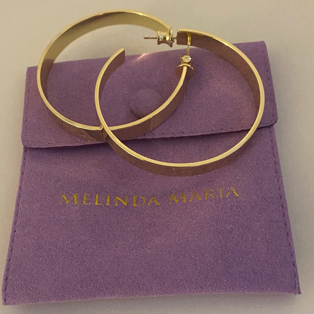 Melinda Maria Gold Hoop Earrings